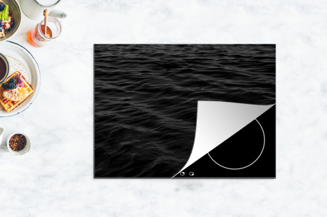 Herdabdeckplatte - Wellen - Wasser - Schwarz - Weiß-thumbnail-4