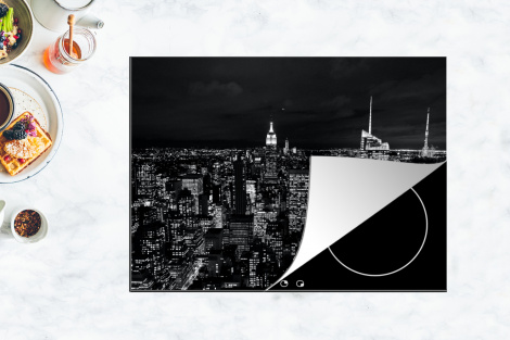 Herdabdeckplatte - Skyline - Schwarz - Weiß - New York - Amerika-thumbnail-4