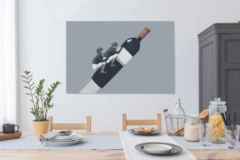 Canvas schilderij - Fles - Mannen - Vintage-4