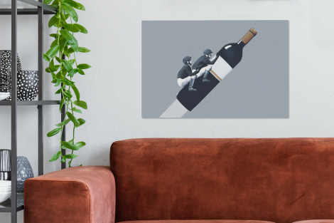 Canvas schilderij - Fles - Mannen - Vintage-2
