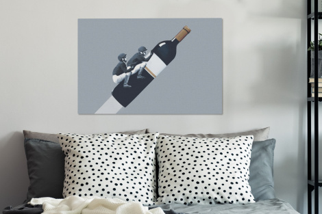 Canvas schilderij - Fles - Mannen - Vintage-3