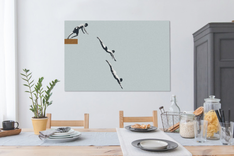 Canvas schilderij - Wijnglas - Mannen - Vintage-4