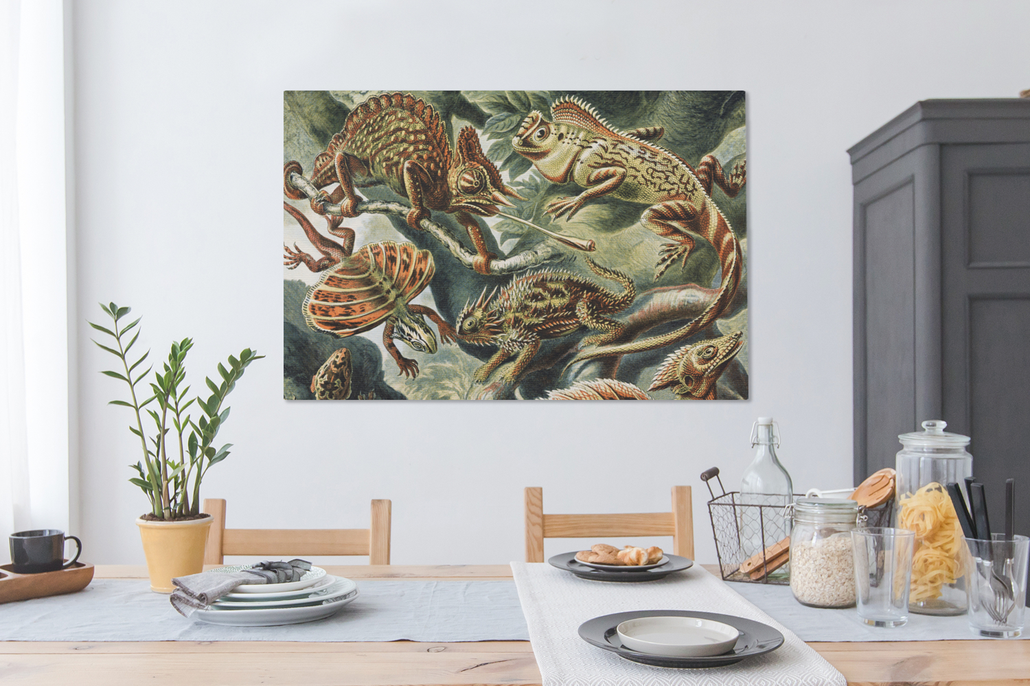 Canvas schilderij - Vintage - Kunst - Ernst Haeckel - Salamanders-4