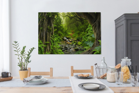 Canvas schilderij - Natuur - Water - Jungle - Bos - Tropisch-4