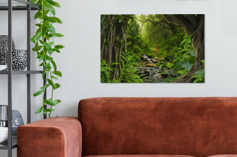 Canvas schilderij - Natuur - Water - Jungle - Bos - Tropisch-2