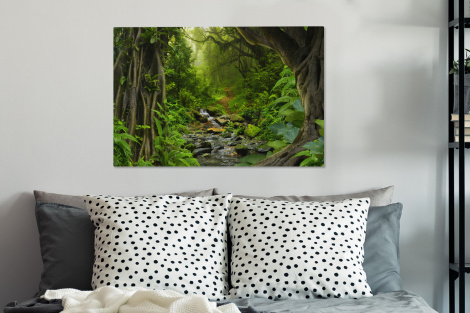 Canvas schilderij - Natuur - Water - Jungle - Bos - Tropisch-3