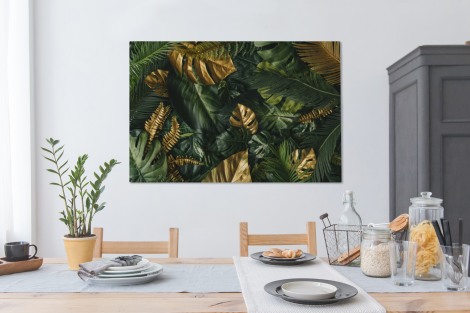 Canvas schilderij - Bladeren - Patroon - Abstract-4