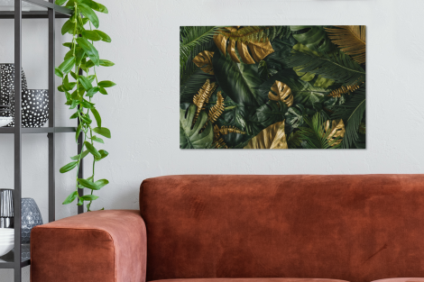 Canvas schilderij - Bladeren - Patroon - Abstract-2
