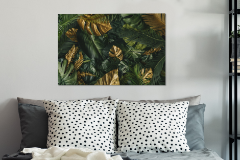Canvas schilderij - Bladeren - Patroon - Abstract-3