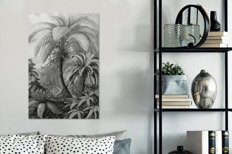 Canvas schilderij - Planten - Zwart wit - Design-3