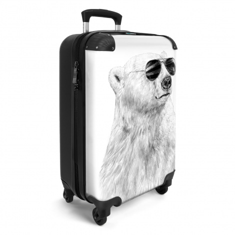 Koffer - IJsbeer - Zonnebril - Dieren - Wit-2