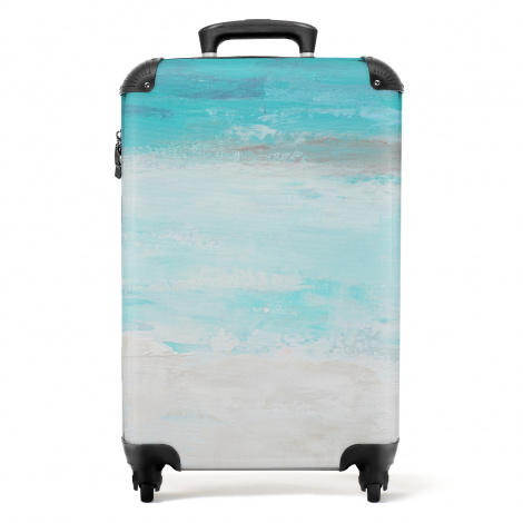 Koffer - Verf - Blauw - Wit - Kunst
