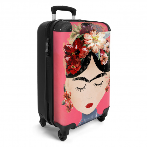 Koffer - Frida Kahlo - Vrouw - Vintage - Bloemen - Kunst-2