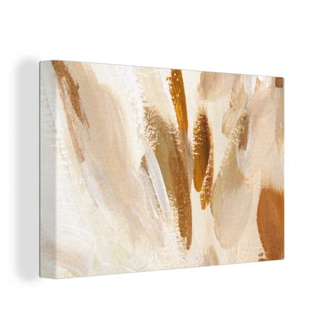 Canvas - Wit - Bruin - Abstract-1