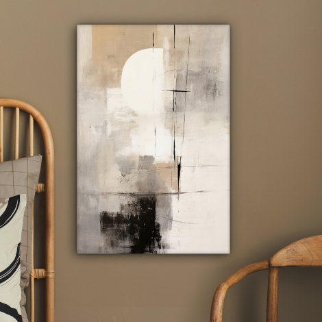 Tableau sur toile - Abstrait - Art - Gris-2