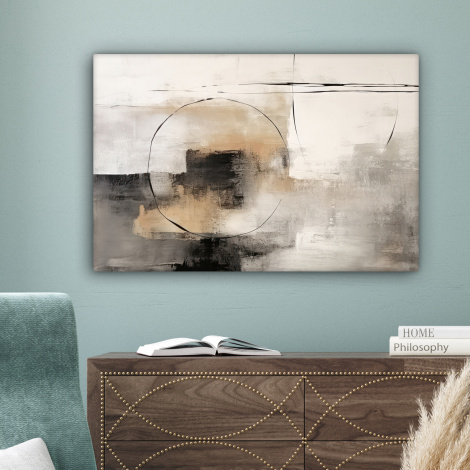 Leinwandbild - Kunst - Abstrakt - Grau - Industriell-4