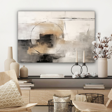 Leinwandbild - Kunst - Abstrakt - Grau - Industriell-3