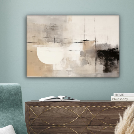Canvas schilderij - Abstract - Kunst - Grijs-4