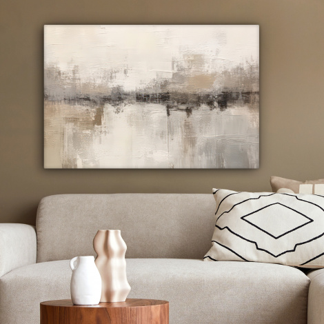 Canvas schilderij - Moderne kunst - Abstract - Beige-2