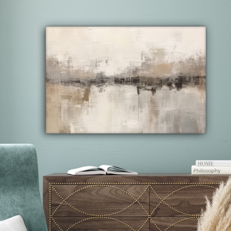 Canvas schilderij - Moderne kunst - Abstract - Beige-4