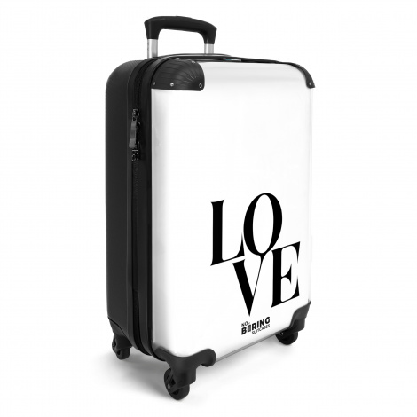 Koffer - Love - Tekst - Zwart - Wit-2