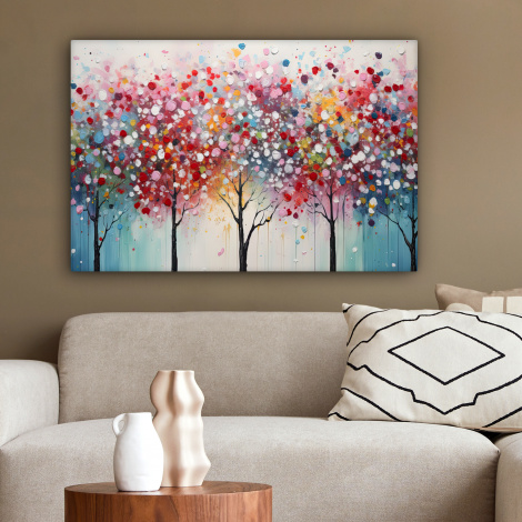 Leinwandbild - Kunst - Bäume - Natur - Acryl-2