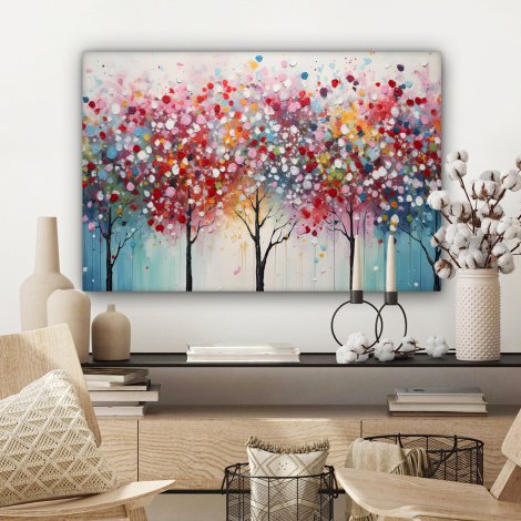 Leinwandbild - Kunst - Bäume - Natur - Acryl-3