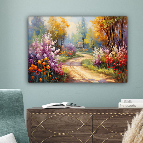 Canvas schilderij - Bloemen - Bomen - Kunst - Watercolor-4