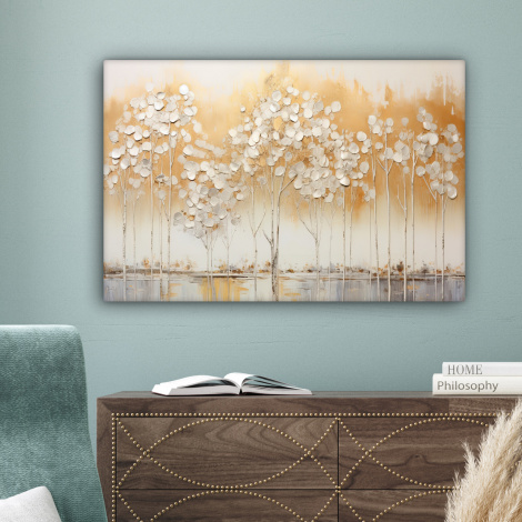 Canvas schilderij - Bomen - Kunst - Acryl - Natuur-4