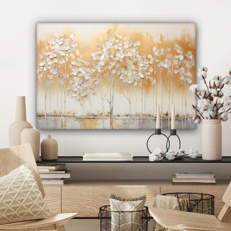 Canvas schilderij - Bomen - Kunst - Acryl - Natuur-3
