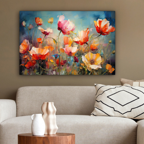 Leinwandbild - Blumen - Aquarell - Kunst - Botanisch - Natur-2