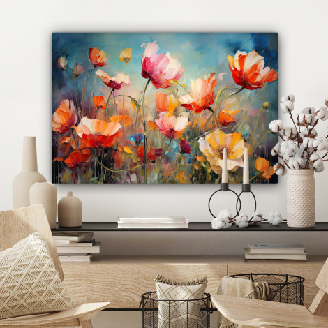 Leinwandbild - Blumen - Aquarell - Kunst - Botanisch - Natur-3