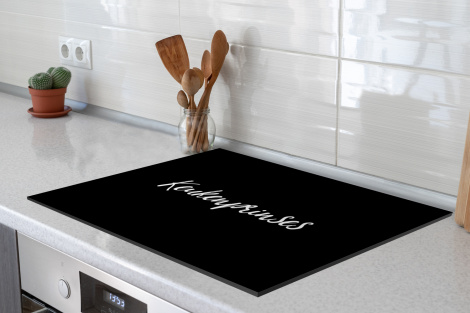 MuchoWow Inductiebeschermer - Inductie mat - Vinyl - Kruiden - Lepels - Specerijen - Industrieel - 59x51 cm - Inductie beschermer