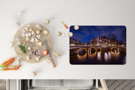 Premium placemats (6 stuks) - Amsterdam - Water - Nacht - 45x30 cm-thumbnail-4