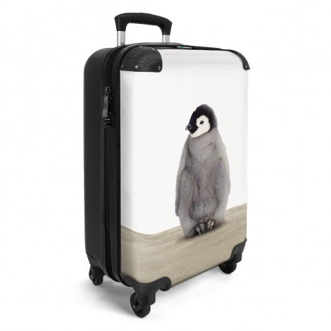 Koffer - Pinguïn - Vacht - Grijs - Kinderen-2