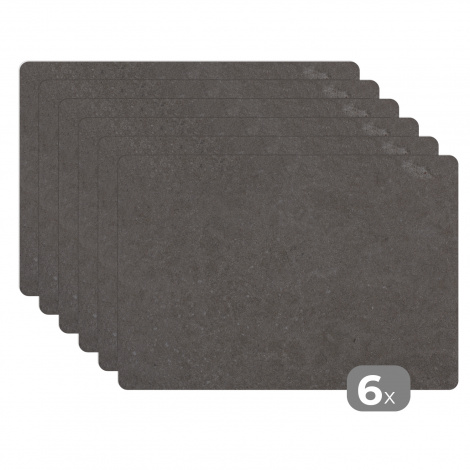 Premium placemats (6 stuks) - Beton - Muur - Licht - Grind - 45x30 cm