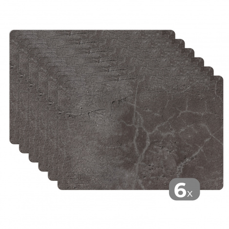 Premium placemats (6 stuks) - Beton - Grijs - Muur - Verkeer - 45x30 cm-thumbnail-1