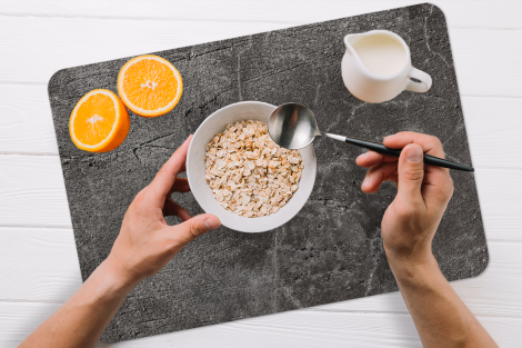 Premium placemats (6 stuks) - Beton - Grijs - Muur - Verkeer - 45x30 cm-2