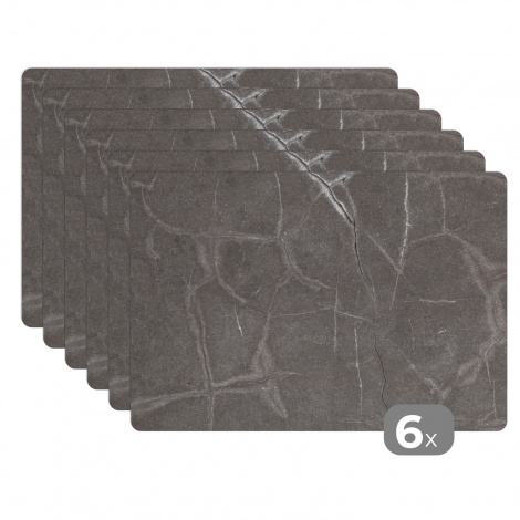 Premium placemats (6 stuks) - Beton - Muur - Patronen - Vormen - 45x30 cm-thumbnail-1