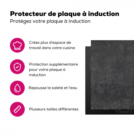 Protège-plaque à induction - Béton - Noir - Gris - Rustique - Industriel-3
