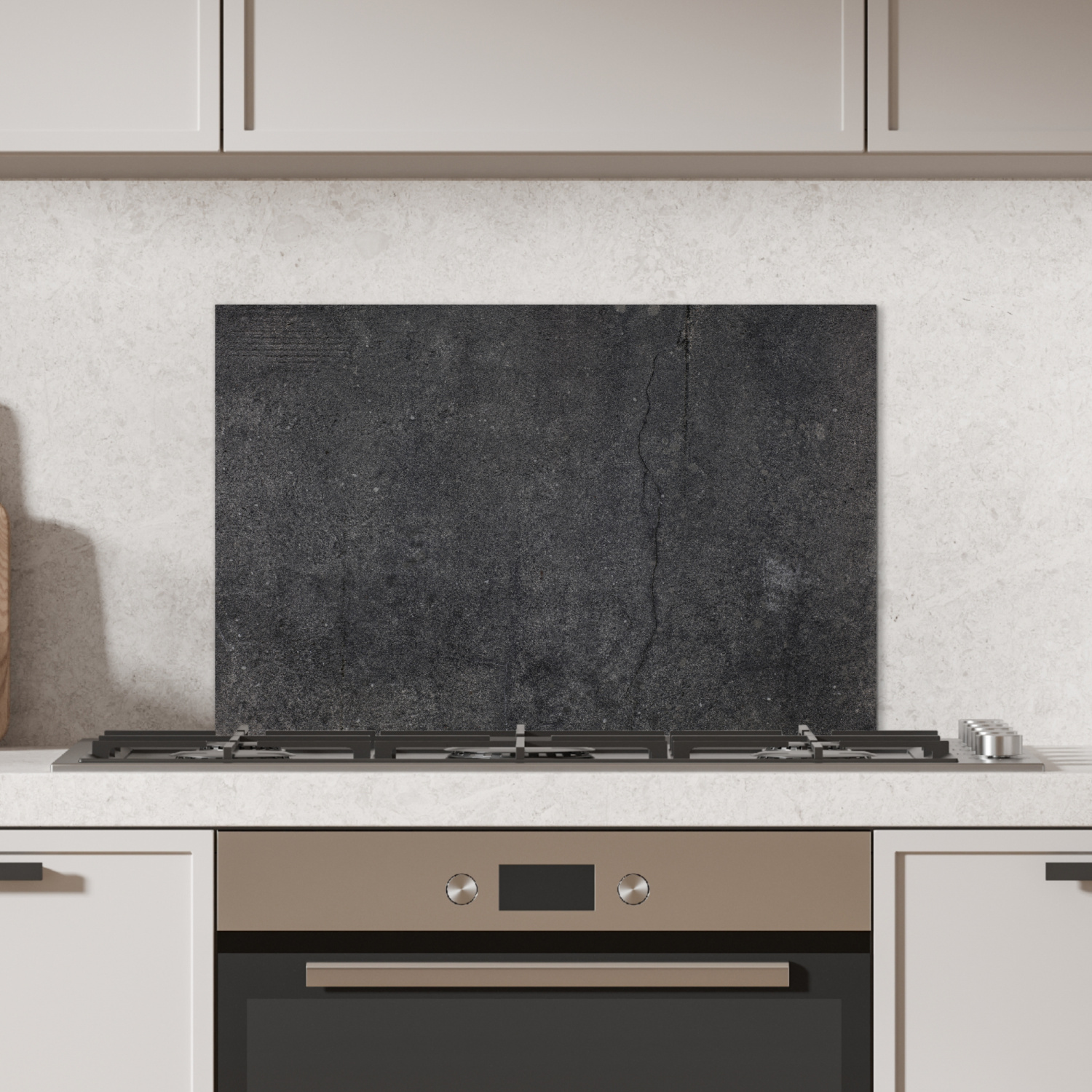 Spatscherm keuken - Beton - Zwart - Grey - Patronen-4