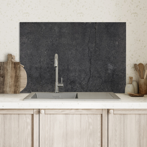 Spatscherm keuken - Beton - Zwart - Grey - Patronen-2