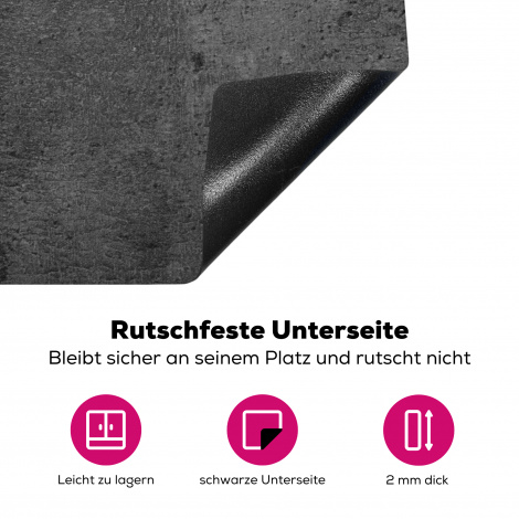 Herdabdeckplatte - Strukturiert - Beton - Grau - Industriell - Rustikal-4