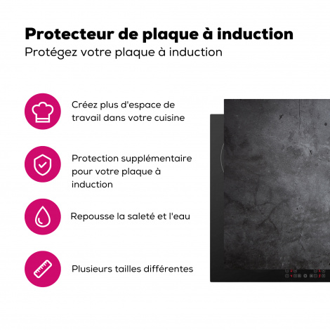 Protège-plaque à induction - Industriel - Béton - Gris - Ardoise - Rétro-3