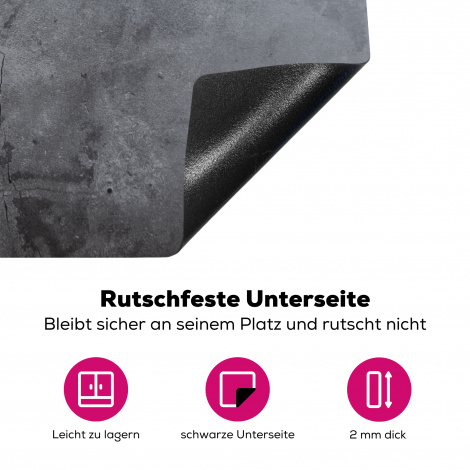 Herdabdeckplatte - Industriell - Beton - Grau - Schiefer - Retro-4