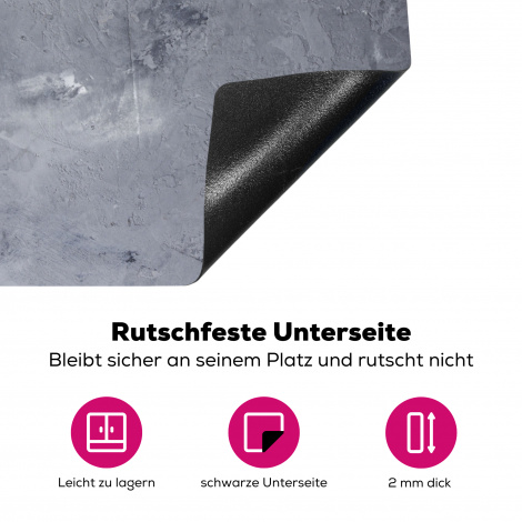 Herdabdeckplatte - Schiefer - Beton - Retro - Strukturen - Grau - Rustikal-4