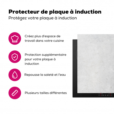 Protège-plaque à induction - Météorologie - Béton - Structures - Vintage - Industriel - Gris-3