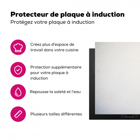 Protège-plaque à induction - Béton - Blanc - Moderne-3