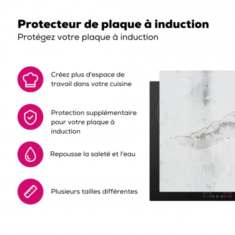 Protège-plaque à induction - Béton - Gris - Blanc-3