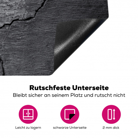 Herdabdeckplatte - Beton - Retro - Schwarz - Verwittert - Industriell-4